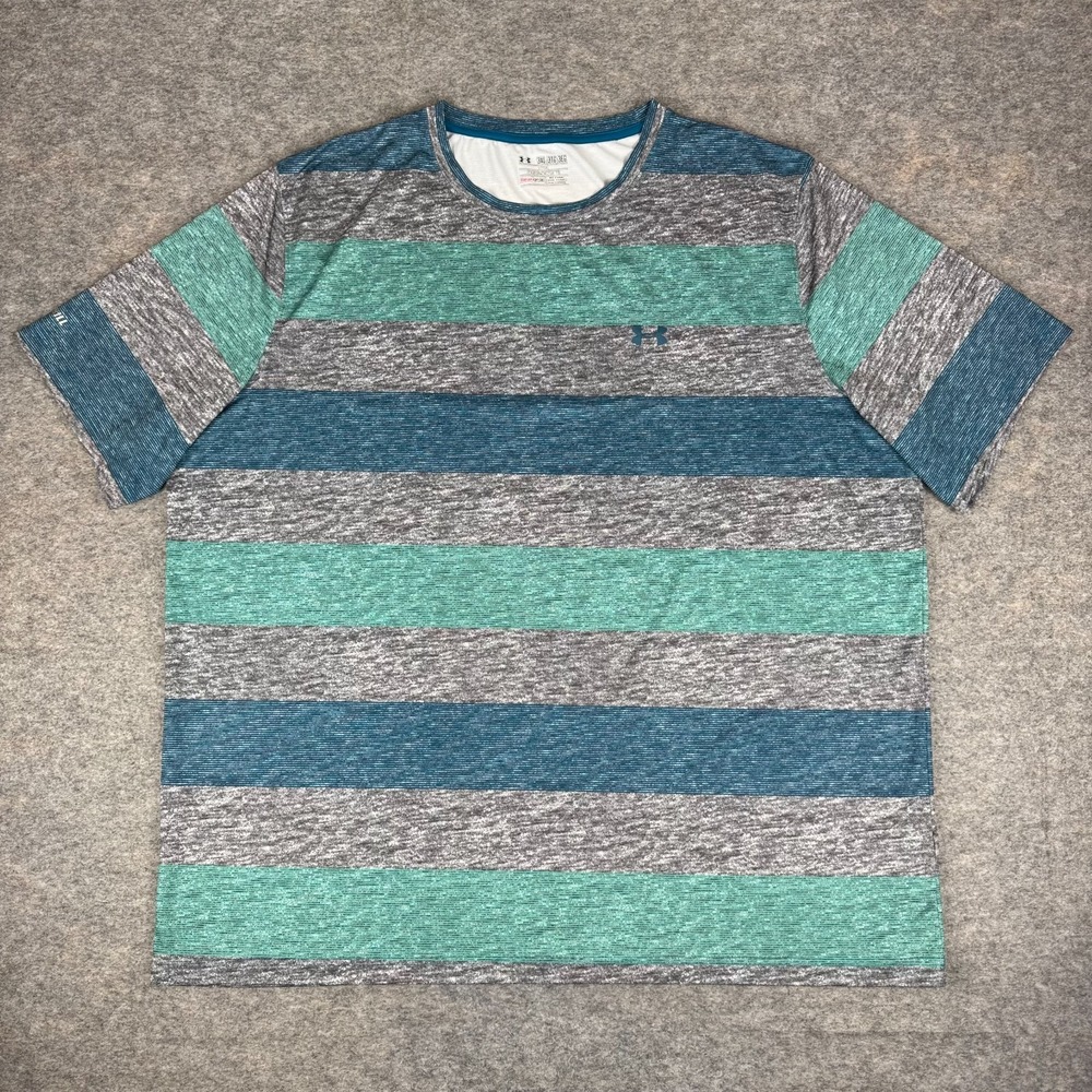 Under Armour HeatGear Iso-Chill Striped T-Shirt Loose Mens 3XL‎